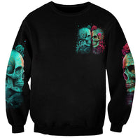 Satan Skull Sweatshirt I Never Alone My Demon With Me 24/7 - Wonder Print Shop