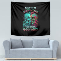 Twin Skull Tapestry Don't Try To Figure Me Out I'm A Special - Wonder Print Shop
