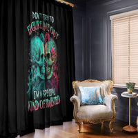 Twin Skull Window Curtain Don't Try To Figure Me Out I'm A Special - Wonder Print Shop
