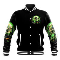 Zombie Skull Baseball Jacket I Never Alone My Demon With Me 24/7 - Wonder Print Shop