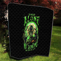 Zombie Skull Quilt I Never Alone My Demon With Me 24/7 - Wonder Print Shop
