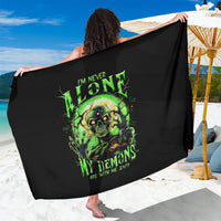 Zombie Skull Sarong I Never Alone My Demon With Me 24/7 - Wonder Print Shop