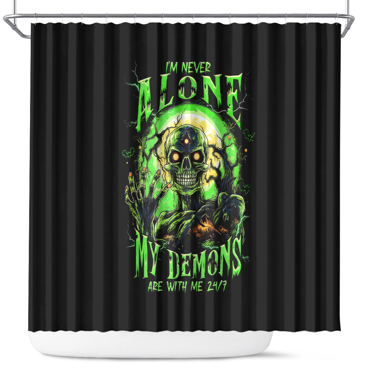 zombie-skull-shower-curtain-i-never-alone-my-demon-with-me-247