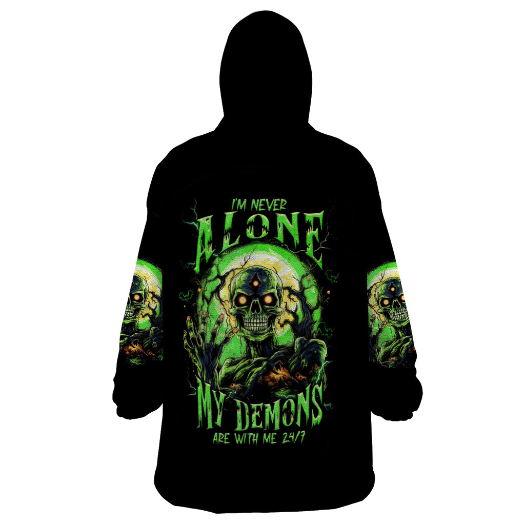 Skull Pumpkin Wearable Blanket Hoodie I Have Three Side Quite Funny And Side You Never Want - Wonder Print Shop