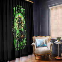 Zombie Skull Window Curtain I Never Alone My Demon With Me 24/7 - Wonder Print Shop