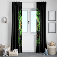 Zombie Skull Window Curtain I Never Alone My Demon With Me 24/7 - Wonder Print Shop