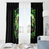Zombie Skull Window Curtain I Never Alone My Demon With Me 24/7 - Wonder Print Shop