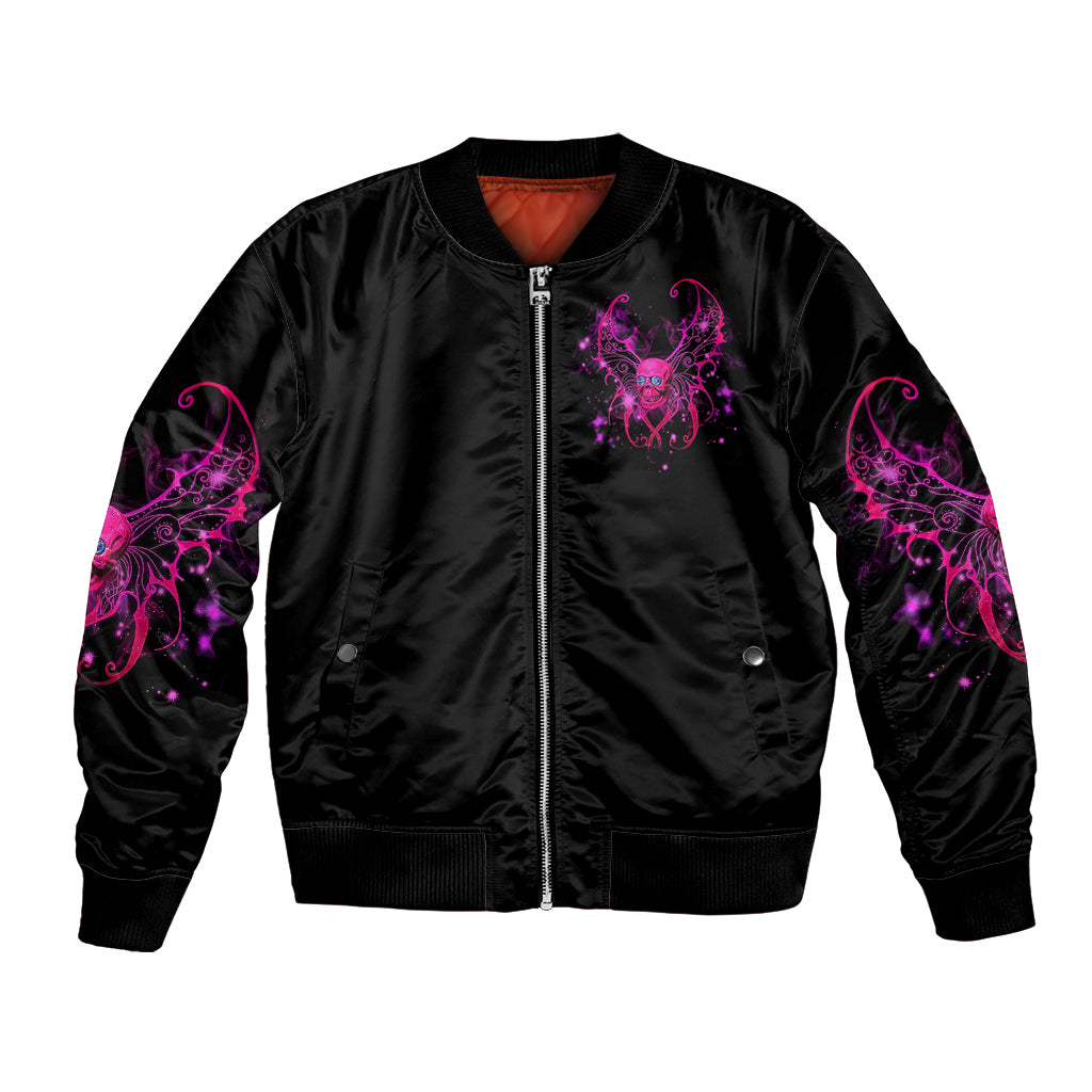 Fairy Skull Bomber Jacket My Next Life I Want To Be Karma Fairy - Wonder Print Shop