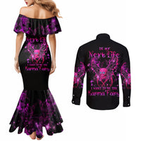 Fairy Skull Couples Matching Mermaid Dress and Long Sleeve Button Shirts My Next Life I Want To Be Karma Fairy DT01