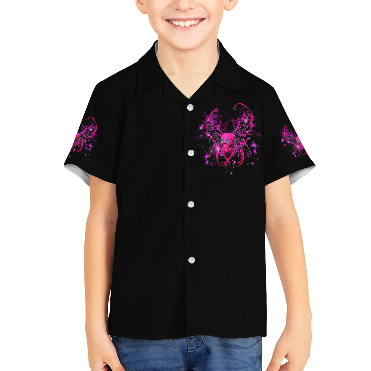 Fairy Skull Hawaiian Shirt My Next Life I Want To Be Karma Fairy - Wonder Print Shop