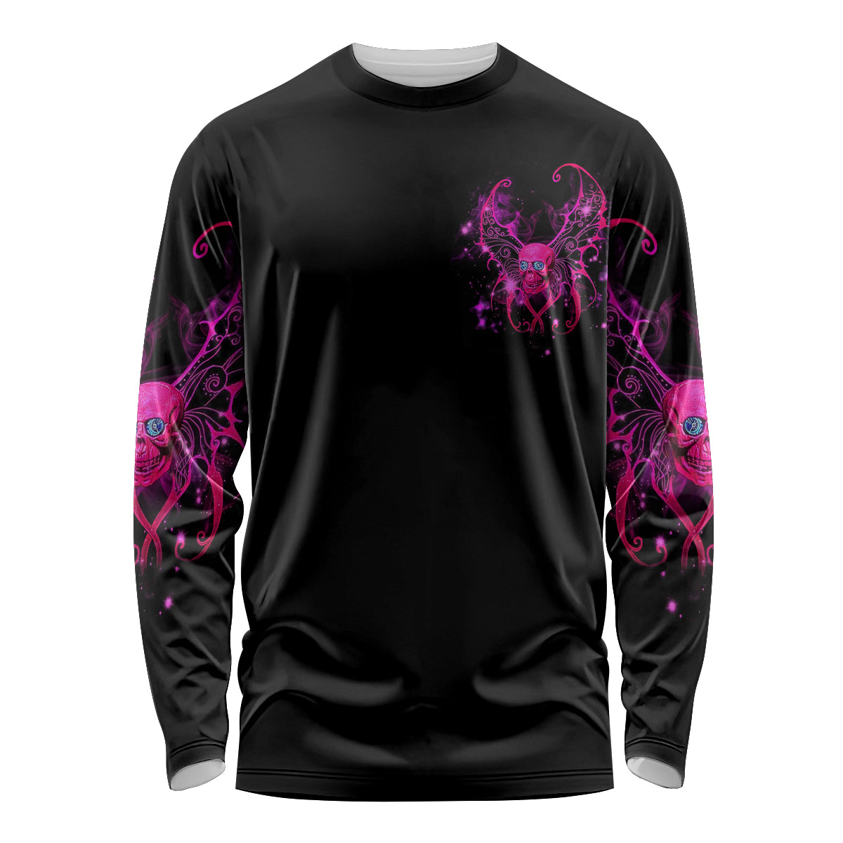 Fairy Skull Long Sleeve Shirt My Next Life I Want To Be Karma Fairy - Wonder Print Shop