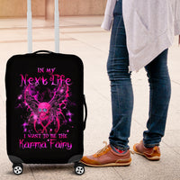 Fairy Skull Luggage Cover My Next Life I Want To Be Karma Fairy - Wonder Print Shop
