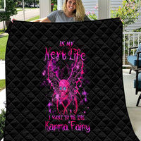 Fairy Skull Quilt My Next Life I Want To Be Karma Fairy - Wonder Print Shop