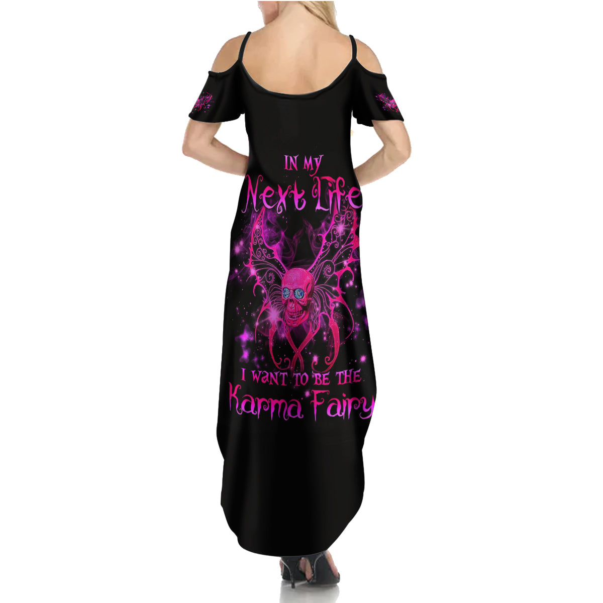 Skull Reaper Summer Maxi Dress I Can't Go To Hell Devil Restrainning Order Against Me - Wonder Print Shop