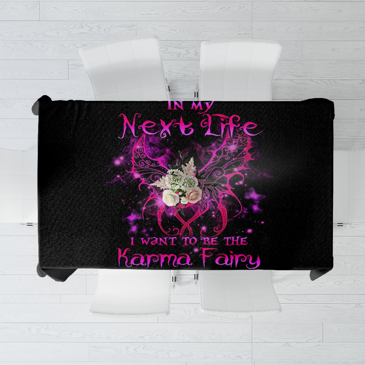 Fairy Skull Tablecloth My Next Life I Want To Be Karma Fairy - Wonder Print Shop