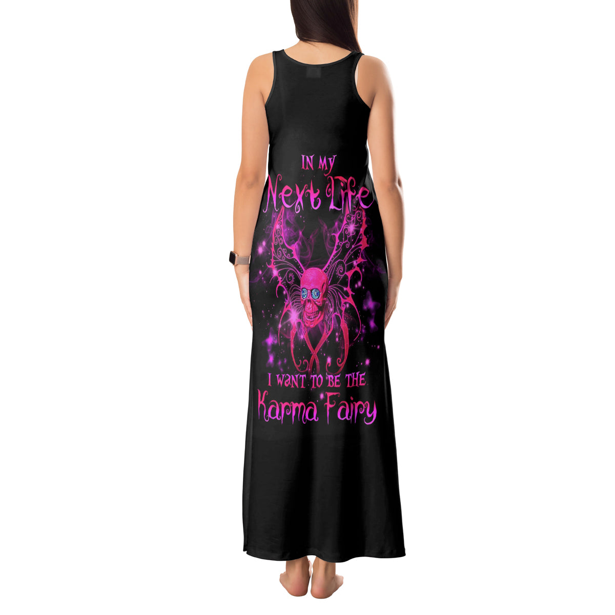 Skull Reaper Tank Maxi Dress I Can't Go To Hell Devil Restrainning Order Against Me - Wonder Print Shop