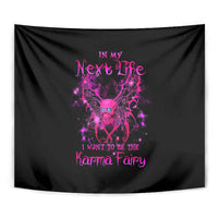 Fairy Skull Tapestry My Next Life I Want To Be Karma Fairy - Wonder Print Shop