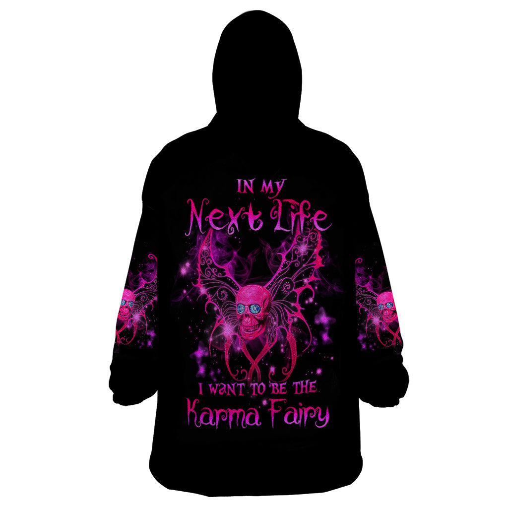 Skull Reaper Wearable Blanket Hoodie I Can't Go To Hell Devil Restrainning Order Against Me - Wonder Print Shop