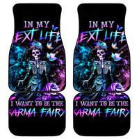 Dia De Los Muertos Skull Car Mats My Next Life I Want To Be Karma Fairy - Wonder Print Shop