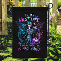 Dia De Los Muertos Skull Garden Flag My Next Life I Want To Be Karma Fairy - Wonder Print Shop