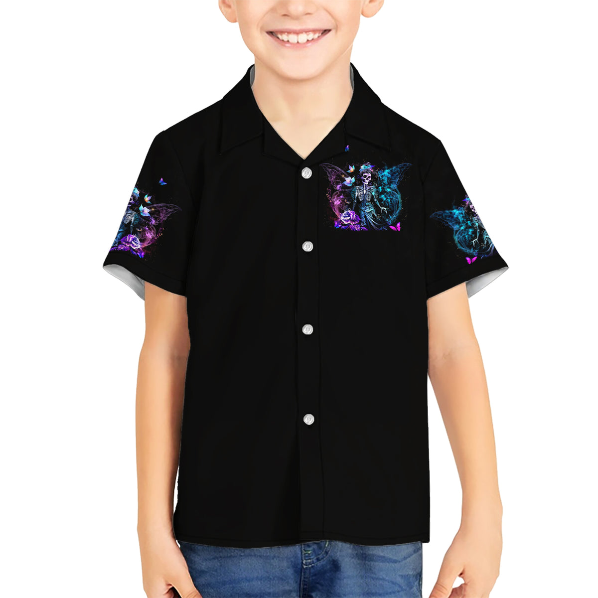 Dia De Los Muertos Skull Hawaiian Shirt My Next Life I Want To Be Karma Fairy - Wonder Print Shop