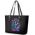 Dia De Los Muertos Skull Leather Tote Bag My Next Life I Want To Be Karma Fairy - Wonder Print Shop