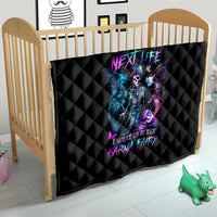 Dia De Los Muertos Skull Quilt My Next Life I Want To Be Karma Fairy - Wonder Print Shop