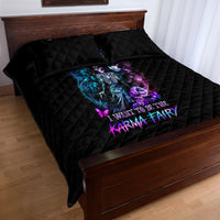 Dia De Los Muertos Skull Quilt Bed Set My Next Life I Want To Be Karma Fairy - Wonder Print Shop