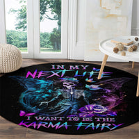 dia-de-los-muertos-skull-round-carpet-my-next-life-i-want-to-be-karma-fairy