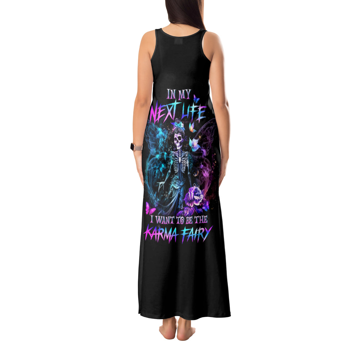 Skull Reaper Tank Maxi Dress I Going To Hell Just Pick You Up - Wonder Print Shop