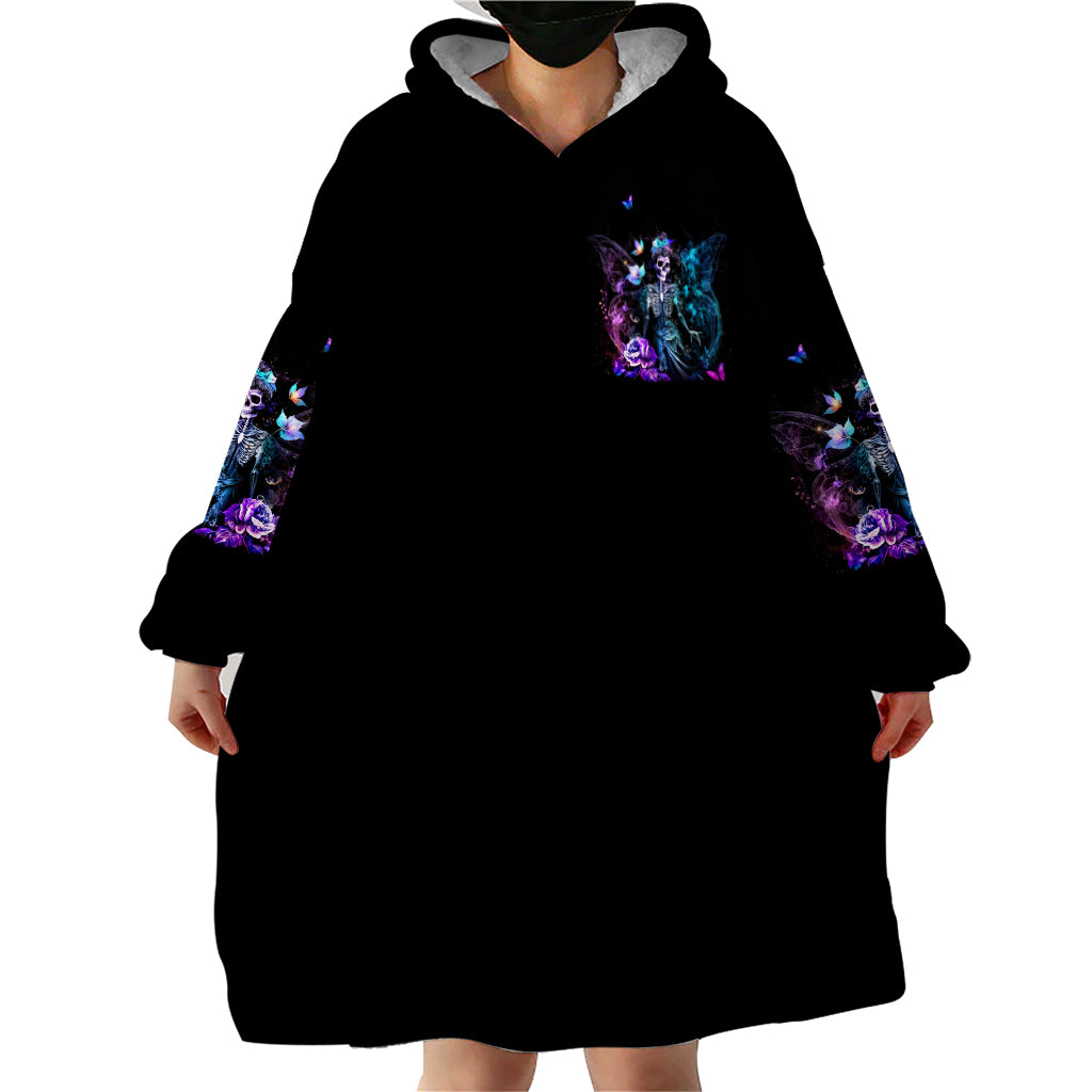 Skull Reaper Wearable Blanket Hoodie I Going To Hell Just Pick You Up - Wonder Print Shop