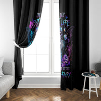Dia De Los Muertos Skull Window Curtain My Next Life I Want To Be Karma Fairy - Wonder Print Shop