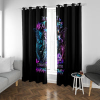 Dia De Los Muertos Skull Window Curtain My Next Life I Want To Be Karma Fairy - Wonder Print Shop