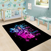 Tiny Fairy Skull Area Rug My Next Life I Want To Be Karma Fairy - Wonder Print Shop