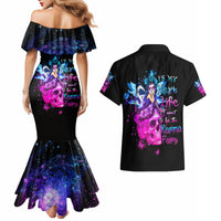 Tiny Fairy Skull Couples Matching Mermaid Dress and Hawaiian Shirt My Next Life I Want To Be Karma Fairy - Wonder Print Shop