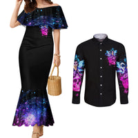 Tiny Fairy Skull Couples Matching Mermaid Dress and Long Sleeve Button Shirts My Next Life I Want To Be Karma Fairy DT01