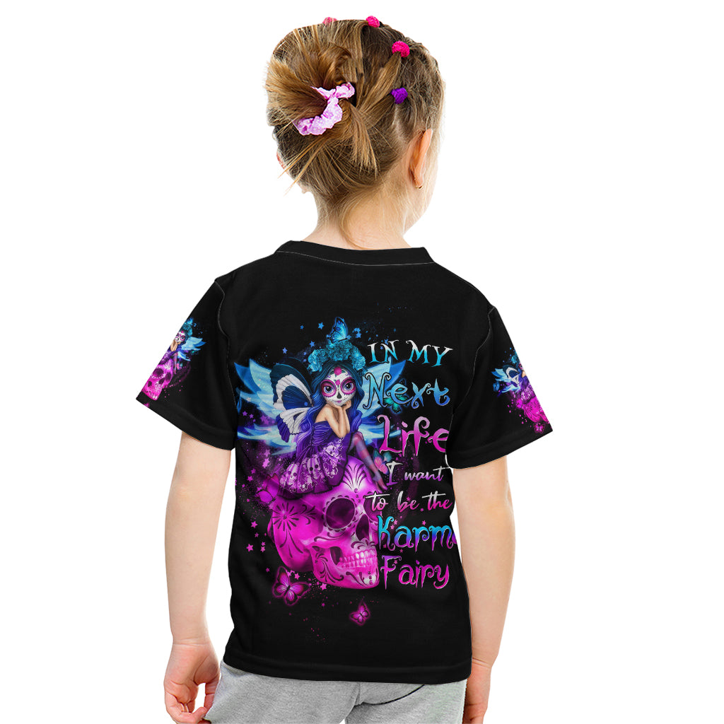 Tiny Fairy Skull Kid T Shirt My Next Life I Want To Be Karma Fairy - Wonder Print Shop