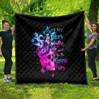 Tiny Fairy Skull Quilt My Next Life I Want To Be Karma Fairy - Wonder Print Shop