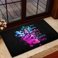 Tiny Fairy Skull Rubber Doormat My Next Life I Want To Be Karma Fairy - Wonder Print Shop