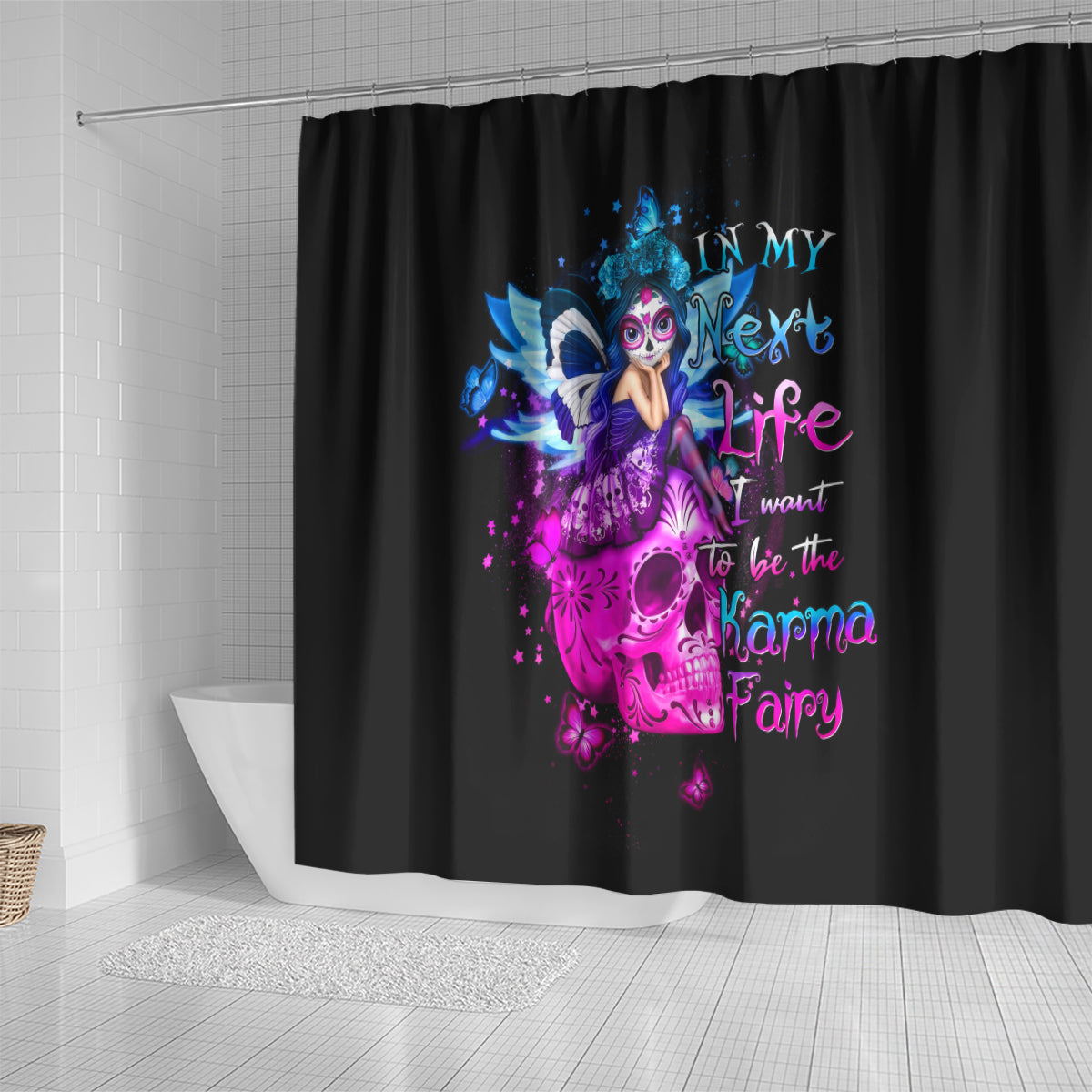 tiny-fairy-skull-shower-curtain-my-next-life-i-want-to-be-karma-fairy