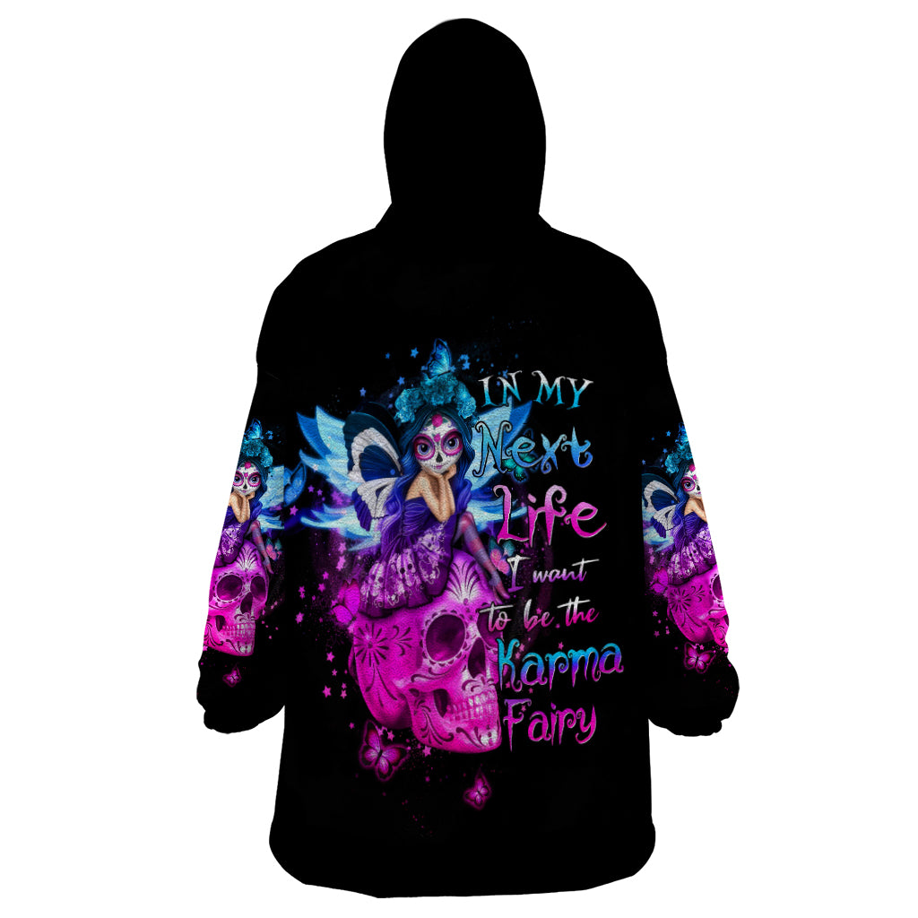 Thunder Skull Wearable Blanket Hoodie I Can't Go To Hell Devil Restrainning Order Against Me - Wonder Print Shop