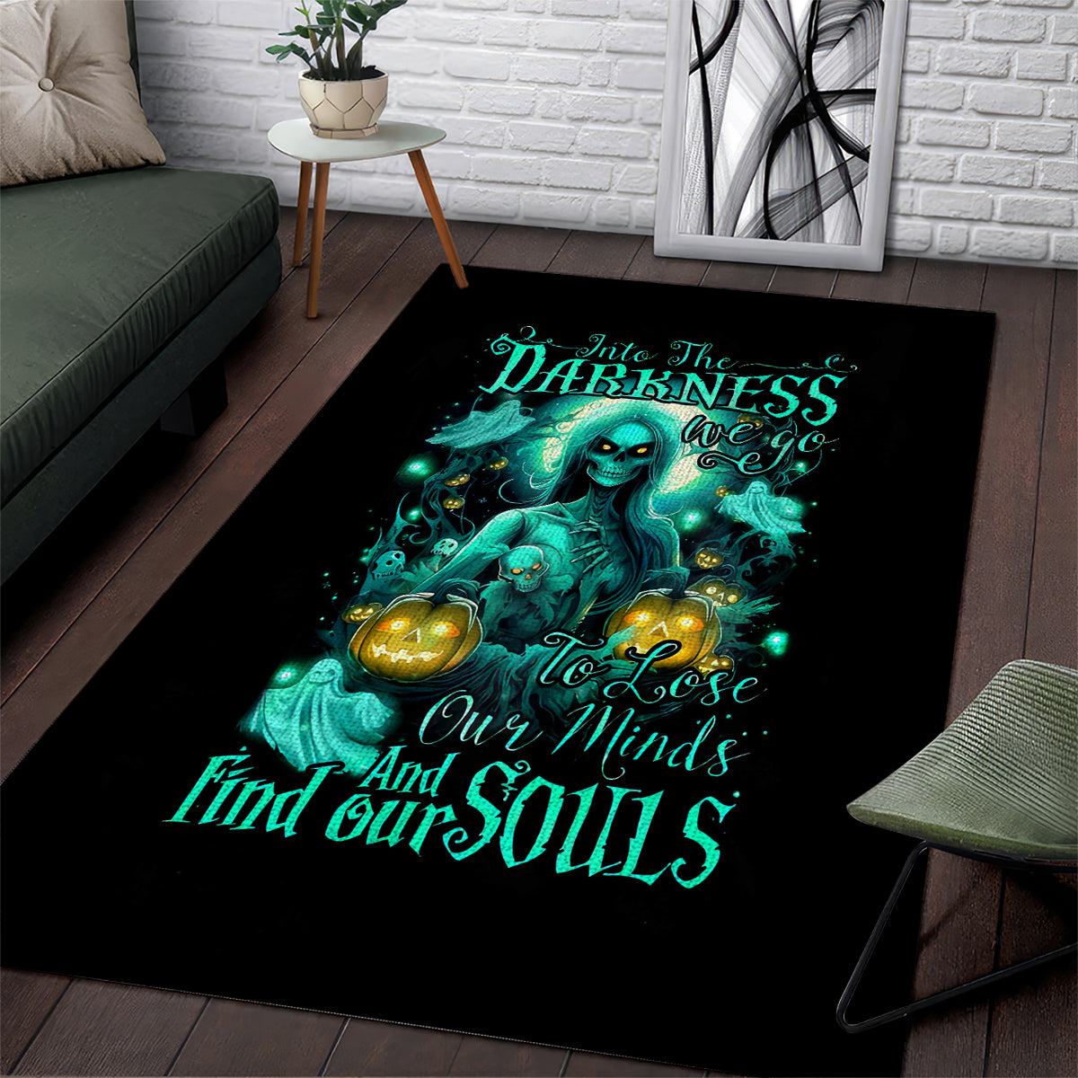 Witch Skull Area Rug Into Darkness To Lose Our Mind And Find Our Souls - Wonder Print Shop