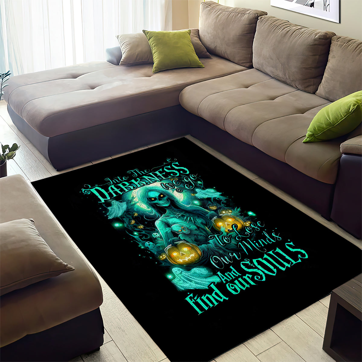 Witch Skull Area Rug Into Darkness To Lose Our Mind And Find Our Souls - Wonder Print Shop