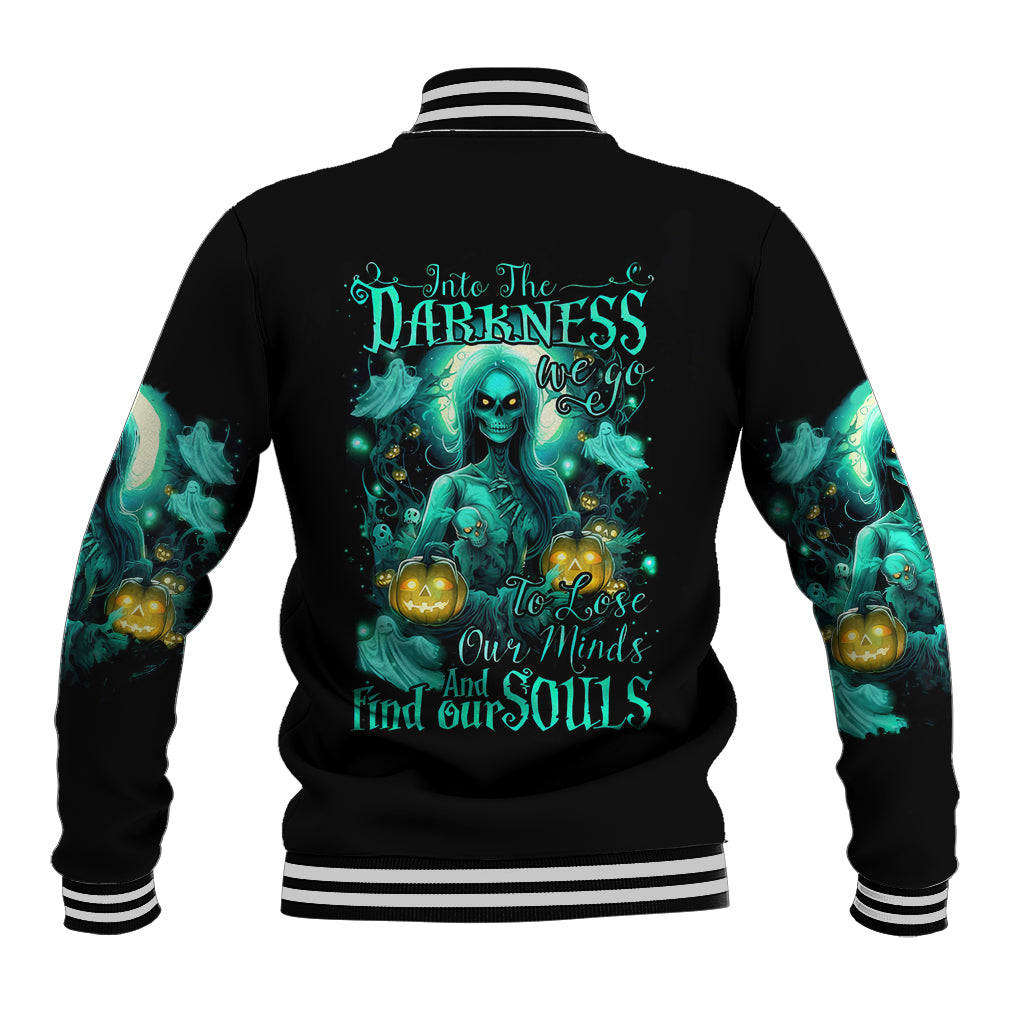 Witch Skull Baseball Jacket Into Darkness To Lose Our Mind And Find Our Souls - Wonder Print Shop