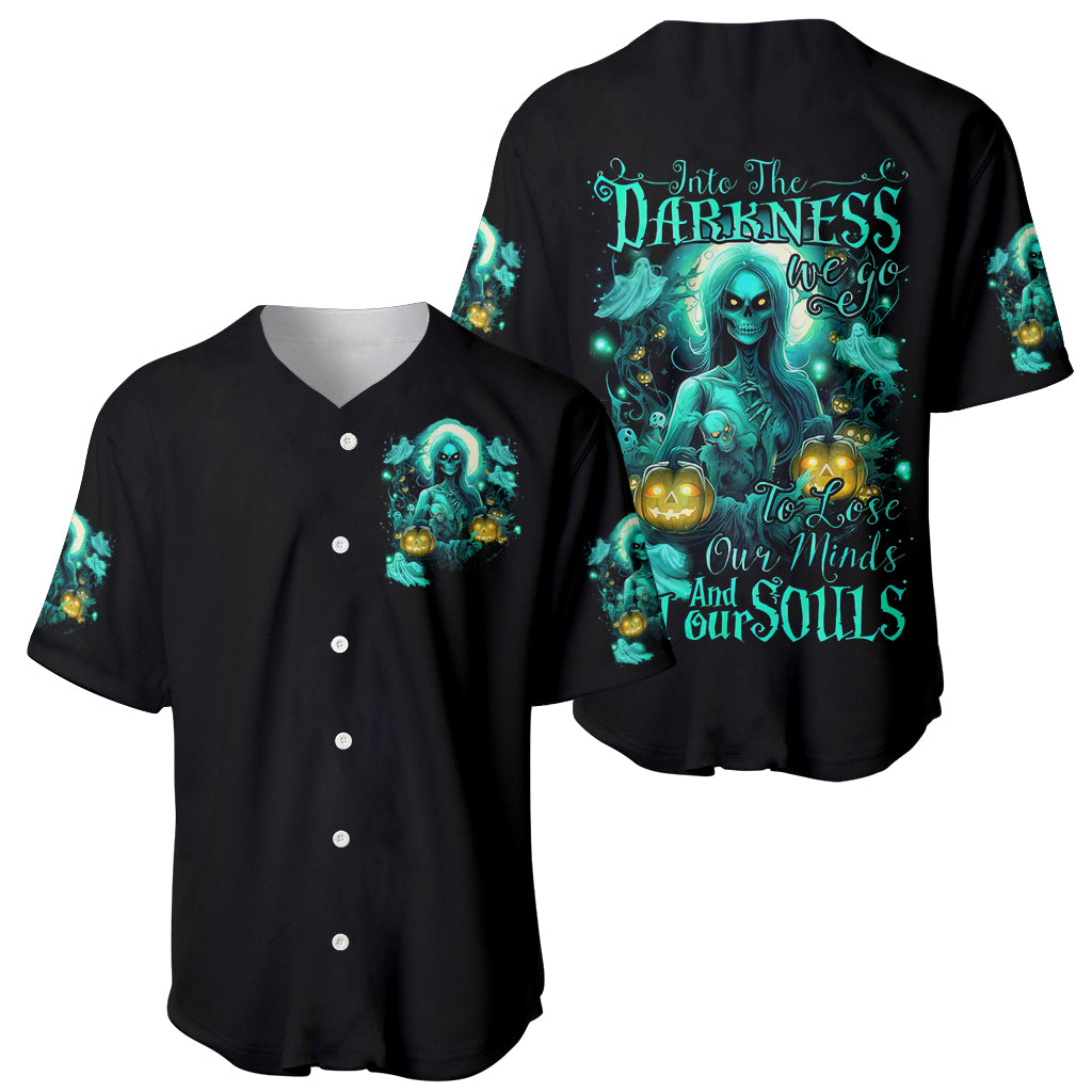 Witch Skull Baseball Jersey Into Darkness To Lose Our Mind And Find Our Souls - Wonder Print Shop