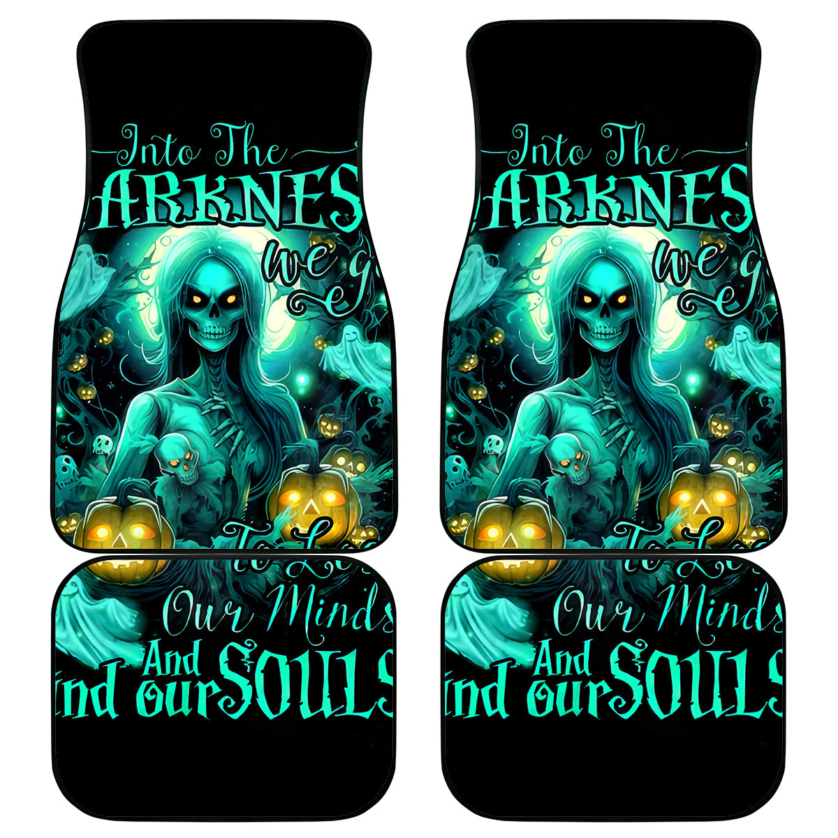 Witch Skull Car Mats Into Darkness To Lose Our Mind And Find Our Souls - Wonder Print Shop