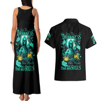 Witch Skull Couples Matching Tank Maxi Dress and Hawaiian Shirt Into Darkness To Lose Our Mind And Find Our Souls - Wonder Print Shop