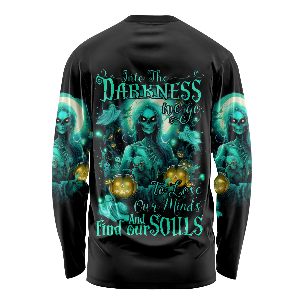 Witch Skull Long Sleeve Shirt Into Darkness To Lose Our Mind And Find Our Souls - Wonder Print Shop