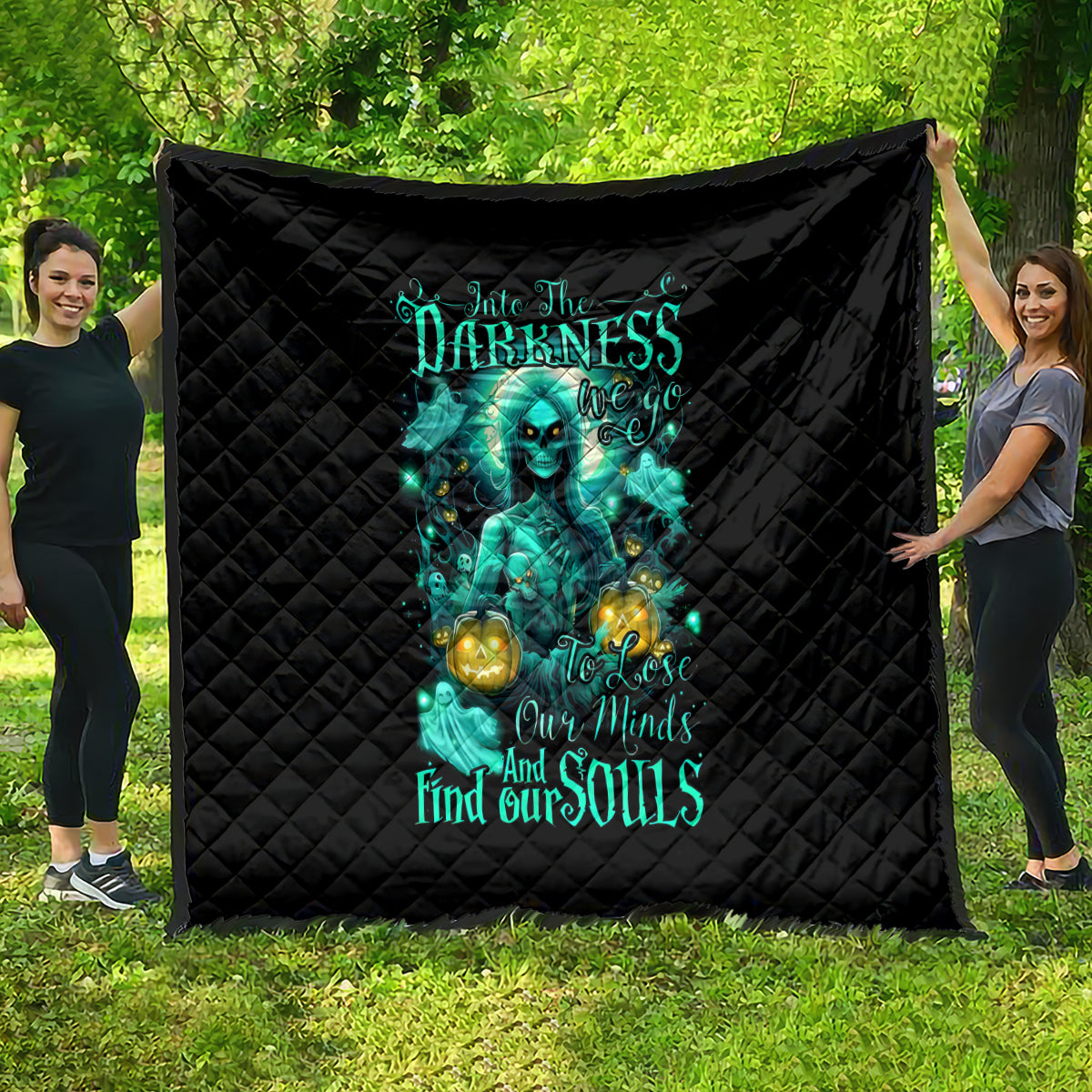 Witch Skull Quilt Into Darkness To Lose Our Mind And Find Our Souls - Wonder Print Shop