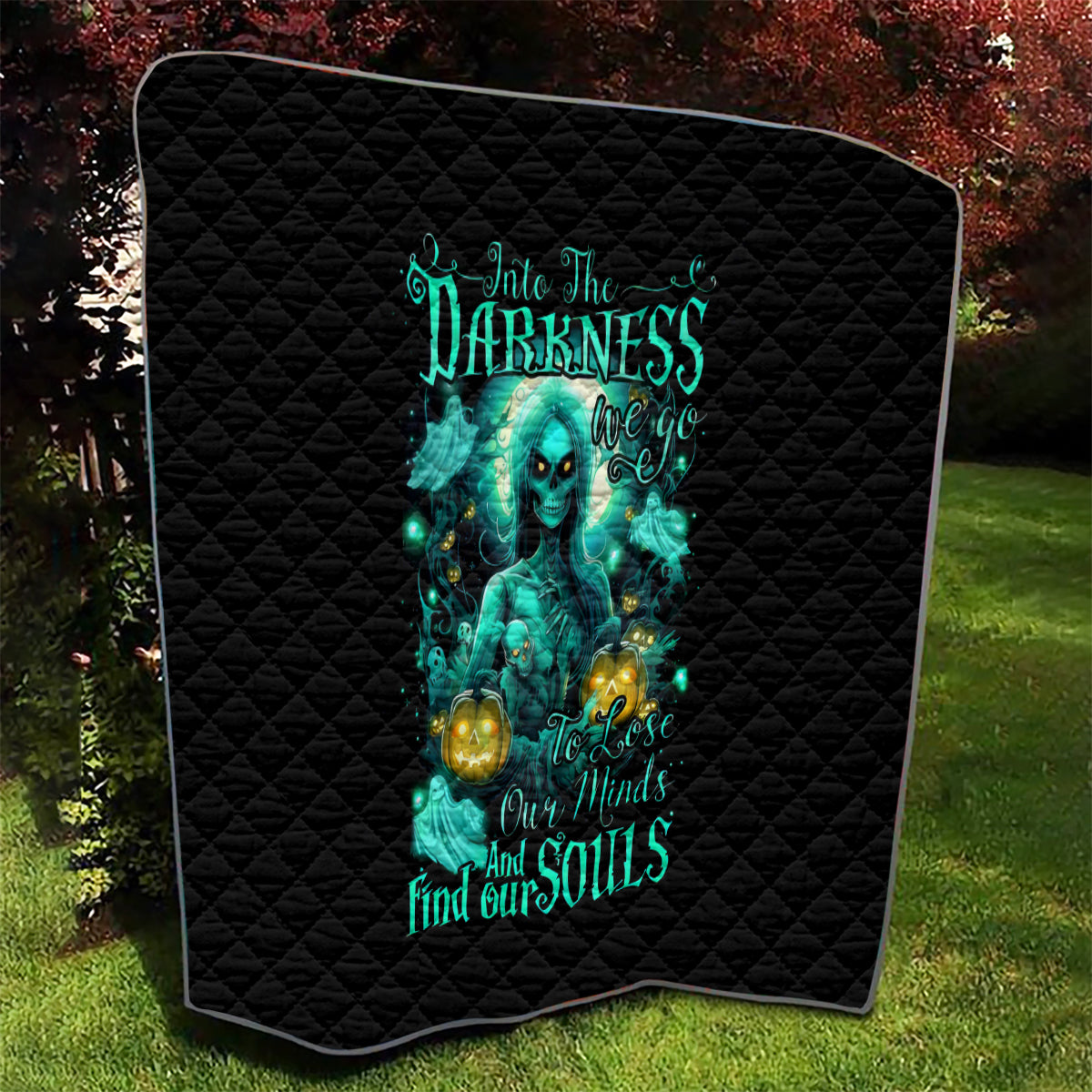 Witch Skull Quilt Into Darkness To Lose Our Mind And Find Our Souls - Wonder Print Shop
